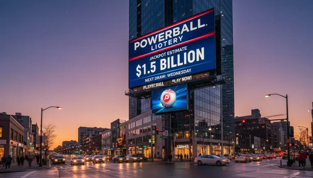 Powerball-Lottery-BillBoard representation