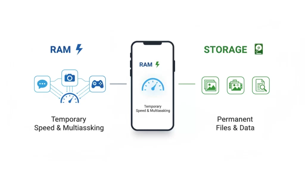 RAM-vs-Storage-Explained illustraive image