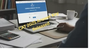 CAT 2025 answer key . at response sheet website image